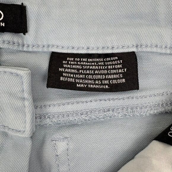 Buffalo David Britton Havana High-Rise Stretch Skinny Ankle Jeans Pastel Blue 10 - Picture 4 of 14